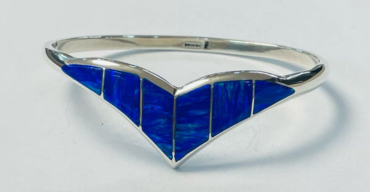 BRAZALETE CON OPALO EN PLATA LEY 925