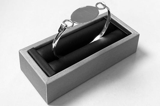 Brazalete Plata Ley 925, vista frontal