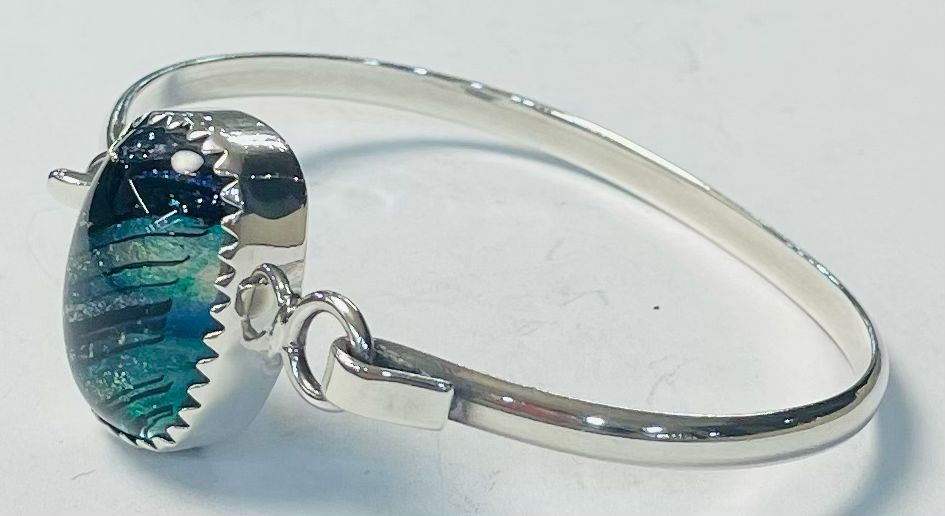 BRAZALE CON DICROICO EN PLATA LEY 925