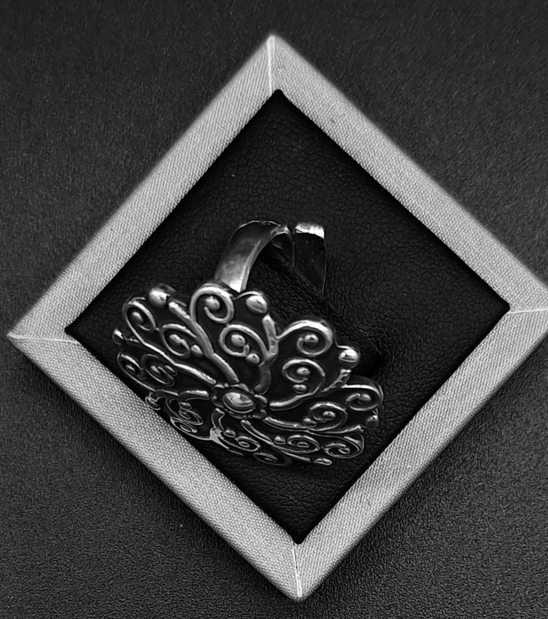 ANILLO PLATA LEY 925, VINTAGE