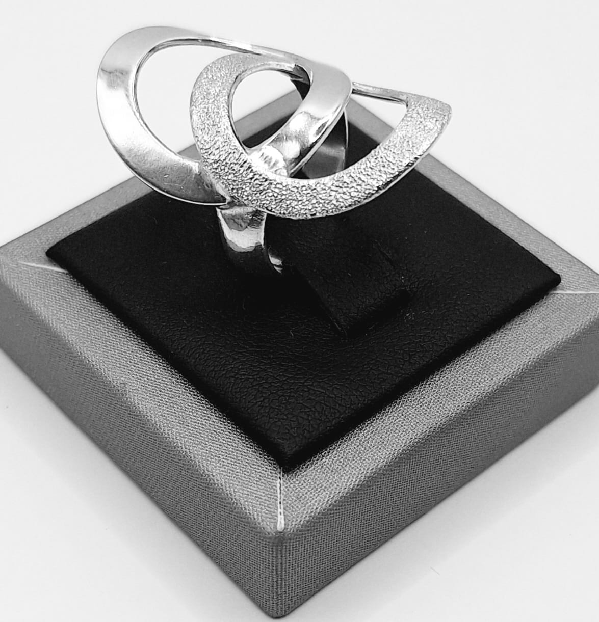 ANILLO DIAMANTADA PLATA LEY 925