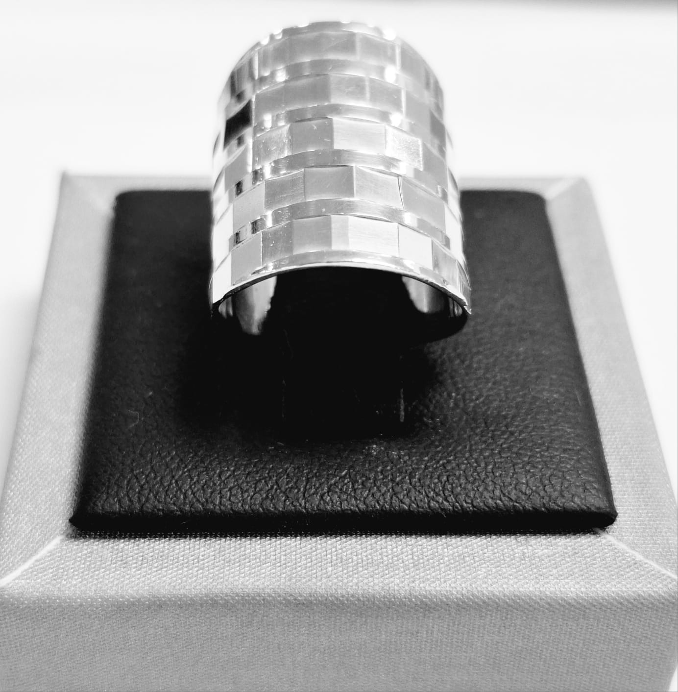 ANILLO DIAMANTADA PLATA LEY 925