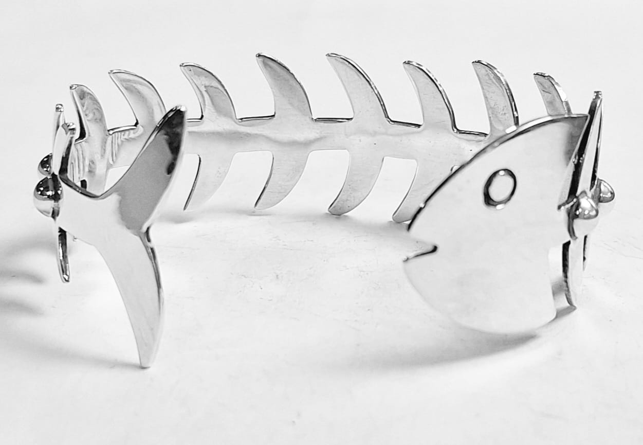 BRAZALETE ESQUELETO EN PLATA LEY 950