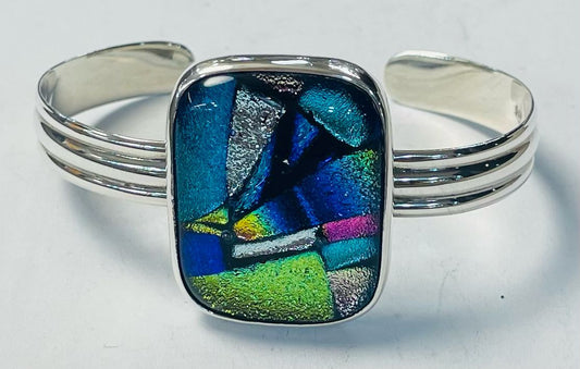 BRAZALETE CON DICROICO EN PLATA LEY 925