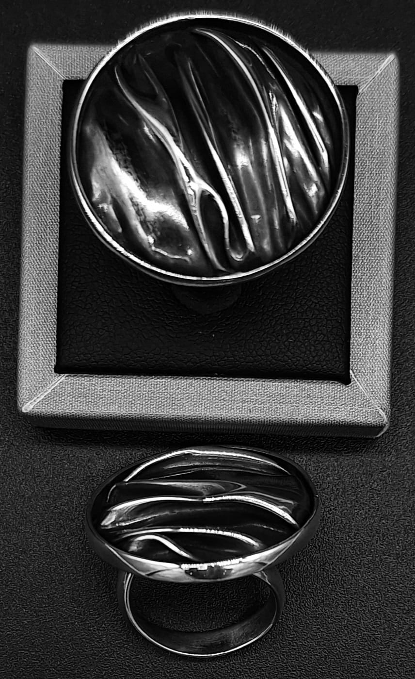 ANILLO PLATA LEY 925 , CORRUGADO