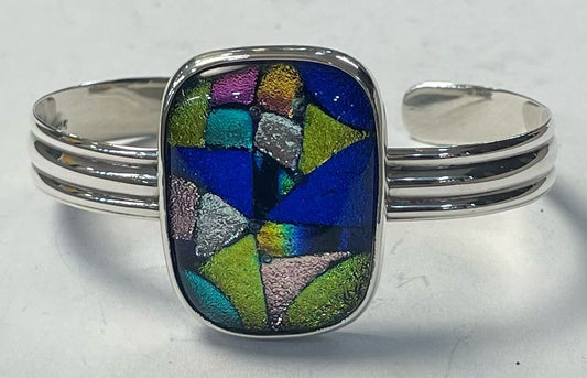 BRAZALETE CON DICROICO EN PLATA LEY 925