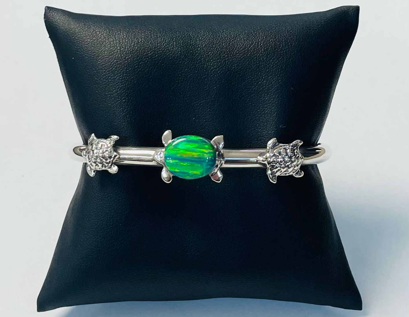 BRAZALETE TORTUGA CON OPALO PLATA LEY 925