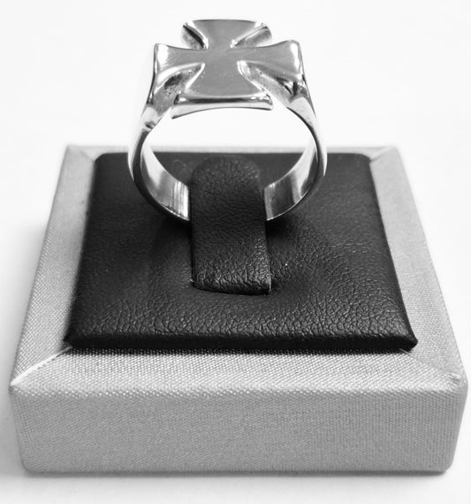 ANILLO  CRUZ EN PLATA LEY 925