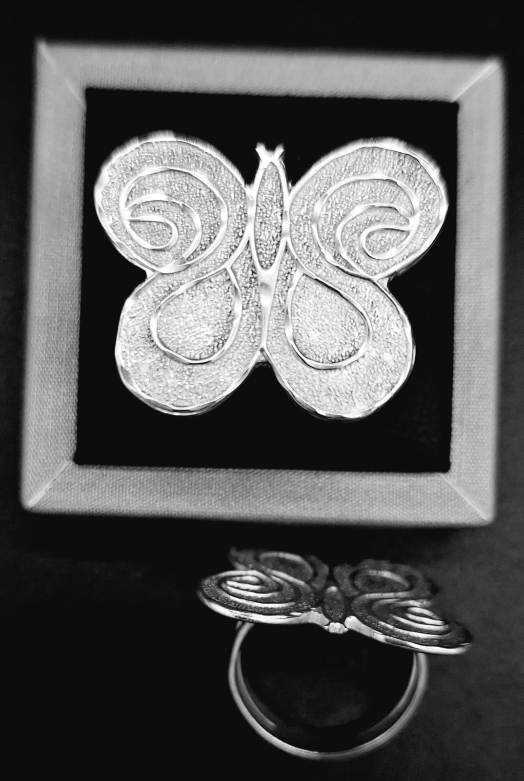 ANILLO PLATA LEY 925 , MARIPOSA
