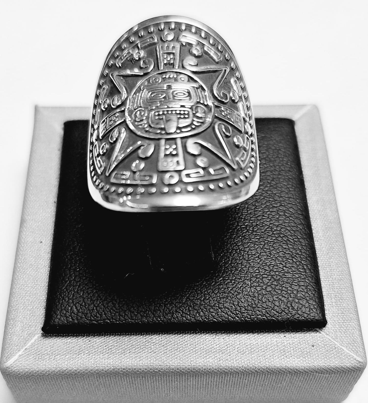 ANILLO SOL MAYA  EN PLATA LEY 925