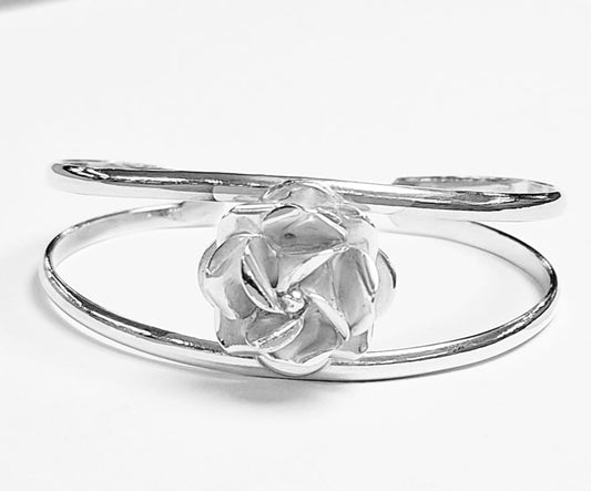 BRAZALETE  ROSA EN PLATA LEY 925