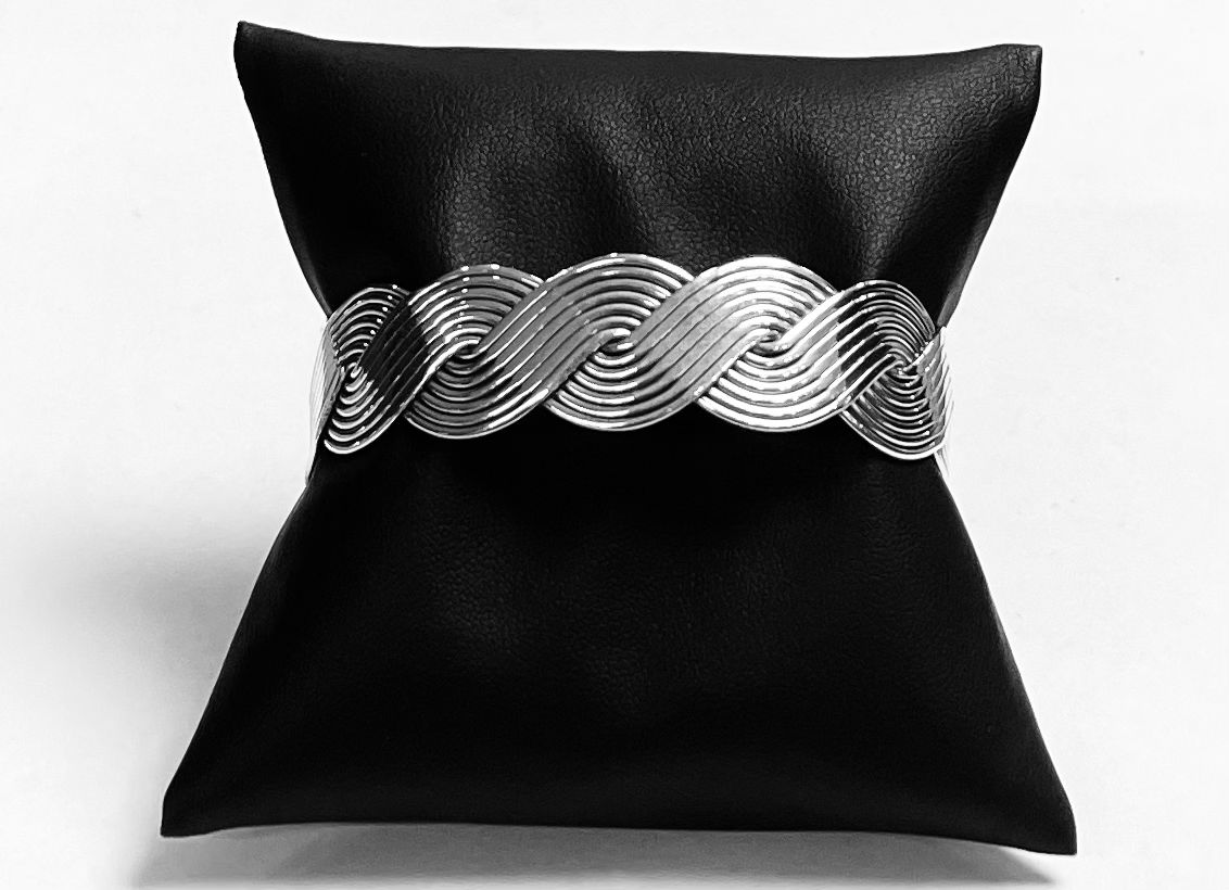 BRAZALETE TEJIDO  EN PLATA  LEY 925