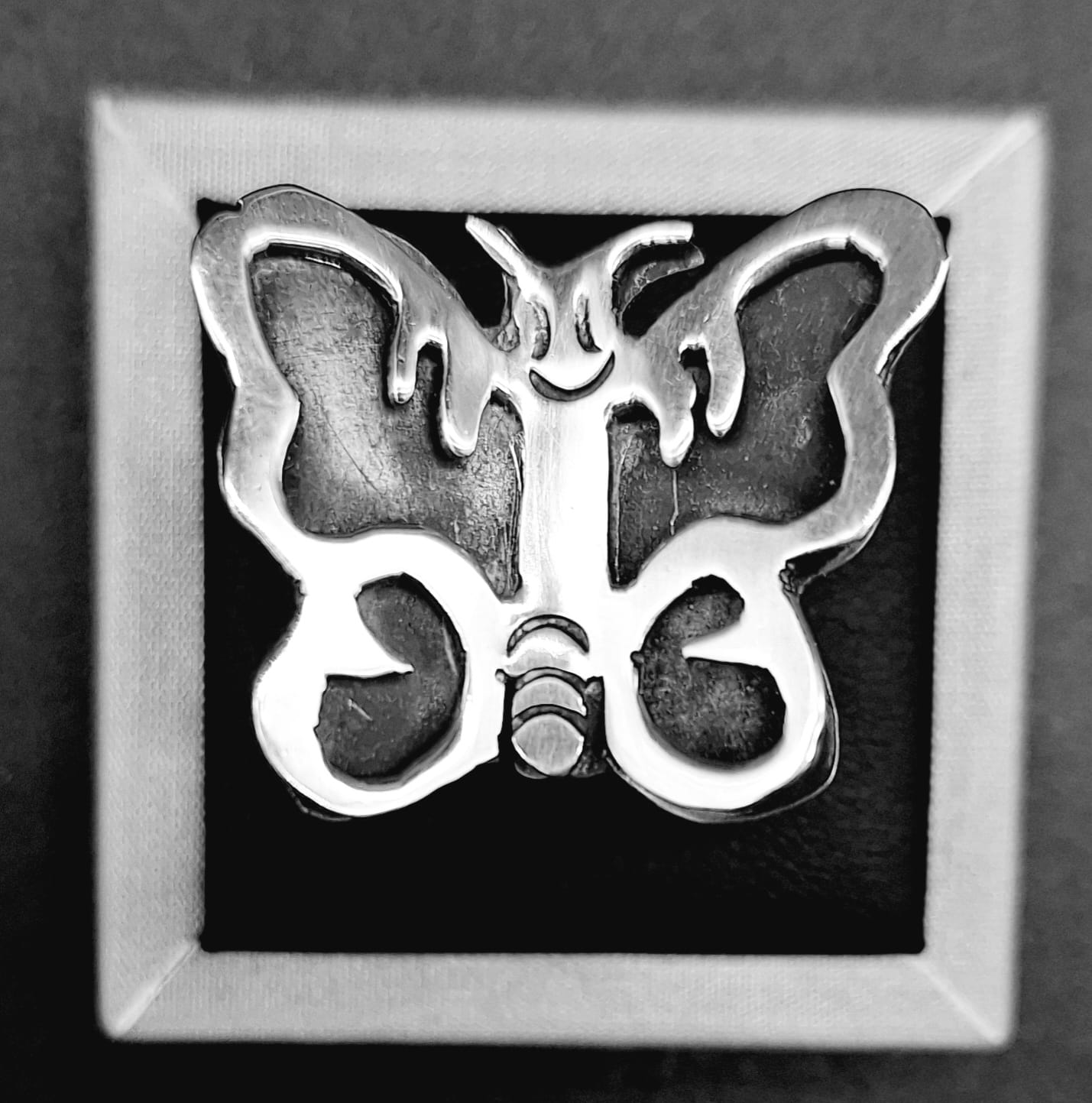 ANILLO PLATA  LEY 925. MARIPOSA