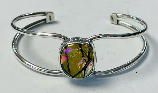 BRAZALETE CON DICROICO EN PLATA LEY 925