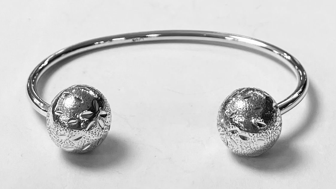 BRAZALETE OPTIMA DIAMANTADO EN PLATA LEY 925