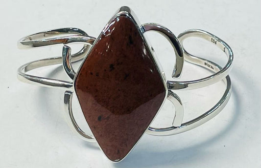 BRAZALETE CON VENTURINA EN PLATA LEY 925