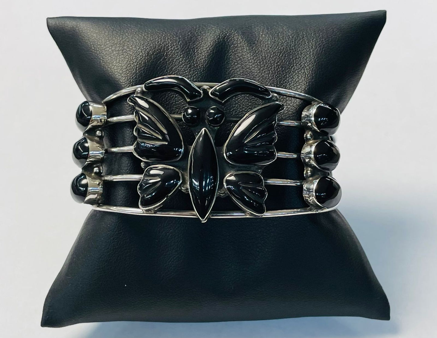 BRAZALETE EN PLATA 925 CON OBSIDIANA