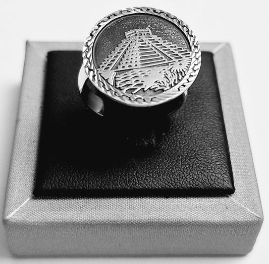 ANILLO  PIRAMIDE EN PLATA LEY 925