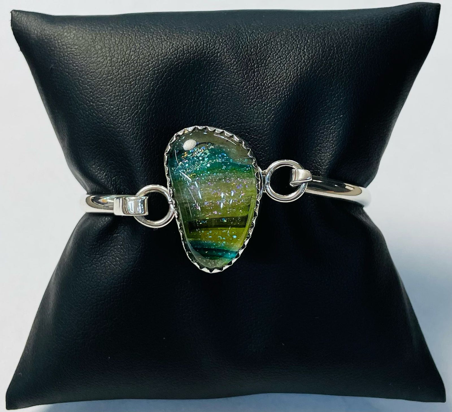 BRAZALETE CON DICROICO EN PLATA LEY 925