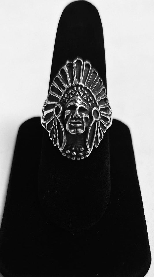 ANILLO INDIO EN PLATA LEY  925