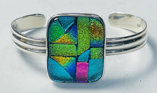 BRAZALETE CON DICROICO EN PLATA LEY 925