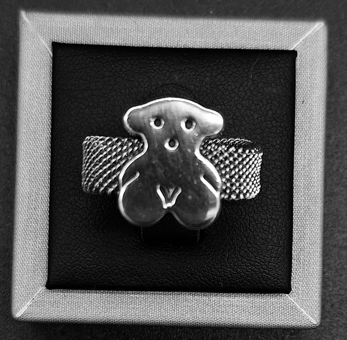 ANILLO PLATA LEY 925 ,  OSO .