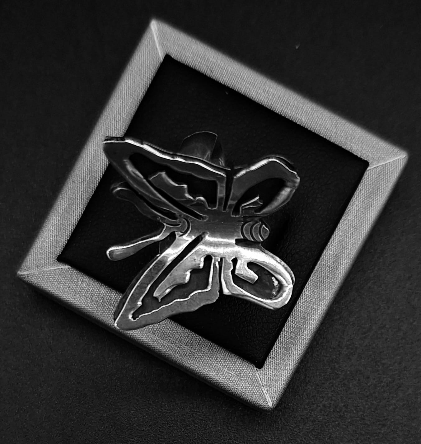 ANILLO PLATA LEY 925 , MARIPOSA