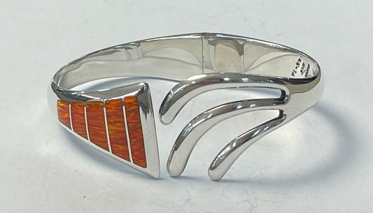 BRAZALETE CON OPALO EN PLATA LEY 950