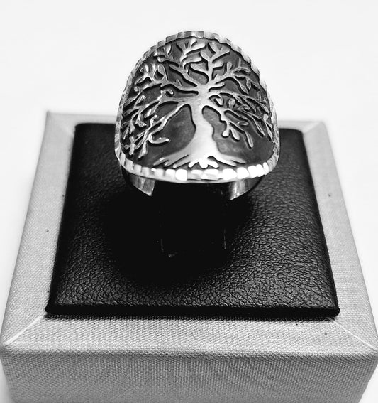 ANILLO ARBOL DE LA VIDA EN PLATA LEY 925