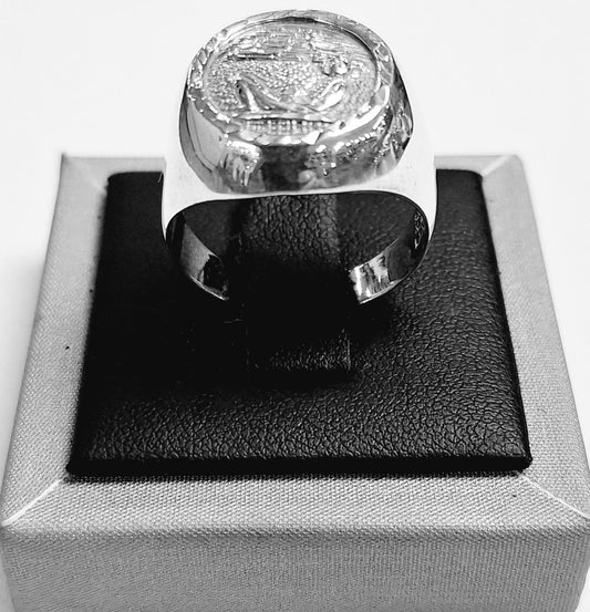 ANILLO PIRÁMIDE Y CHAC MOOL EN PLATA LEY 925