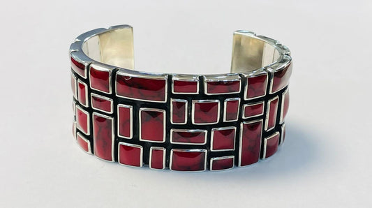 BRAZALETA EN PLATA LEY 925 CON CORAL MSMNS