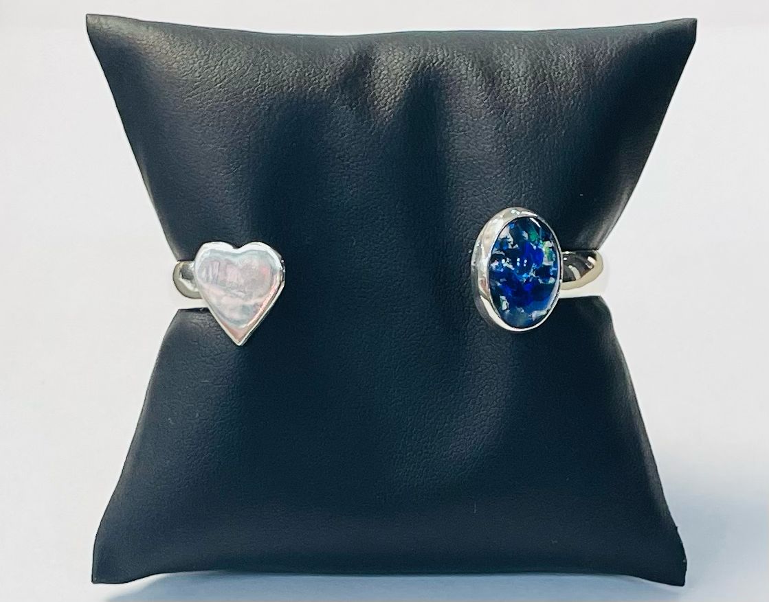 BRAZALETE CON OPALO  EN PLATA LEY 925