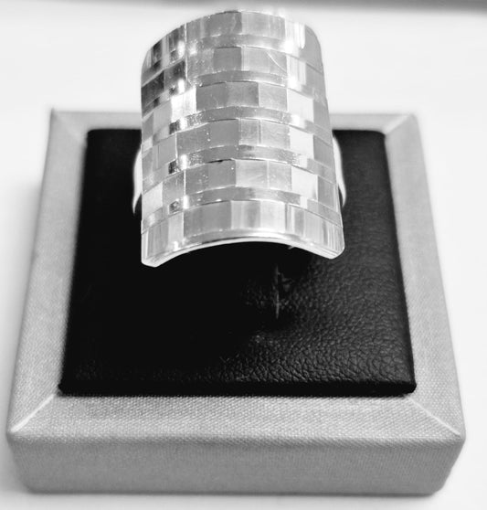 ANILLO DIAMANTADA PLATA LEY 925