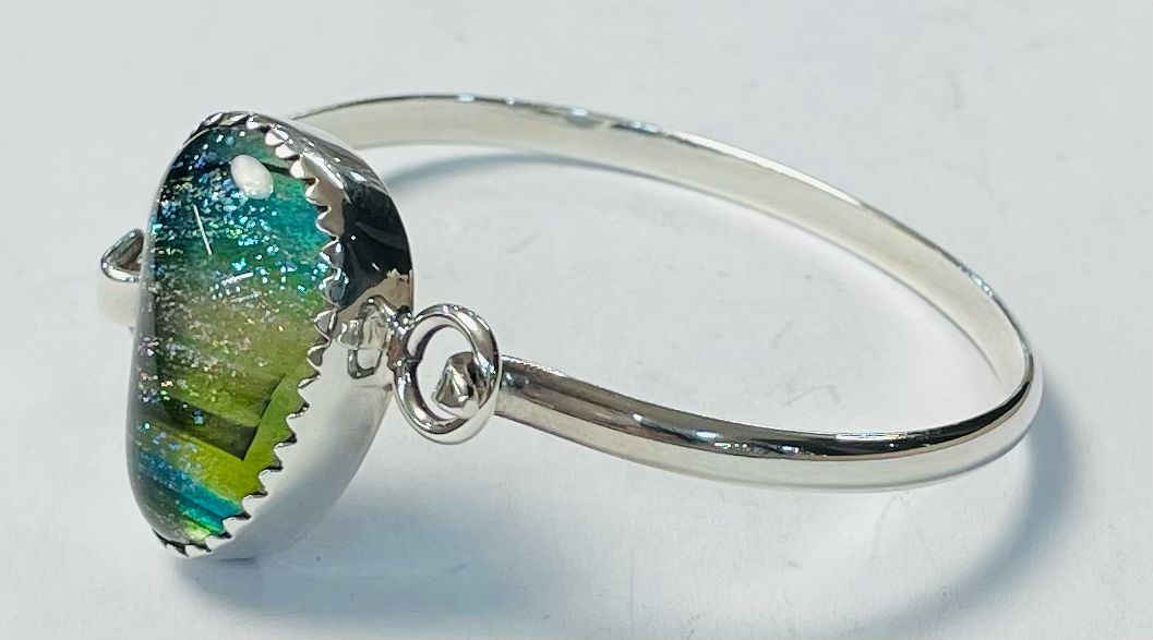 BRAZALETE CON DICROICO EN PLATA LEY 925
