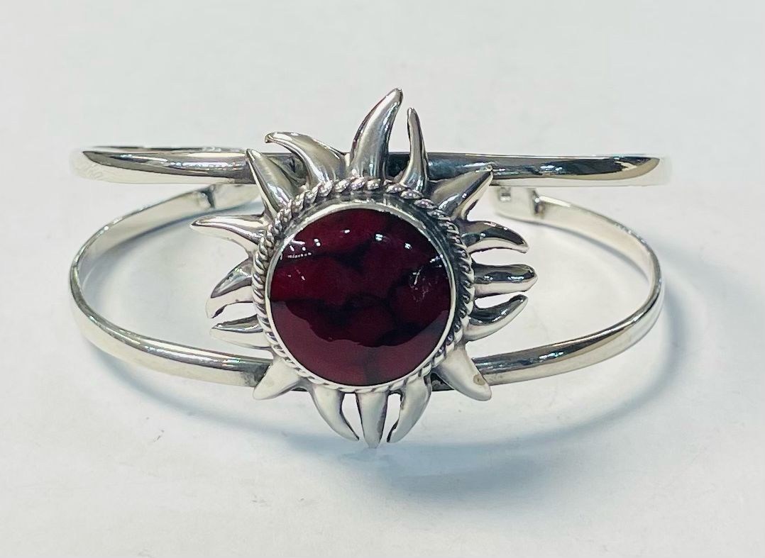 BRAZALETE CON CORAL EN PLATA LEY 925