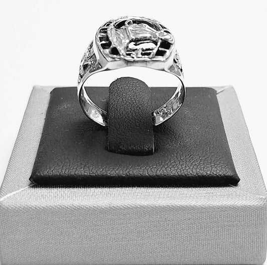 ANILLO DE HERRADURA  EN PLATA LEY 925