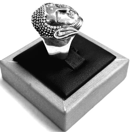 Anillo Cabeza de Buda en Plata Ley 925