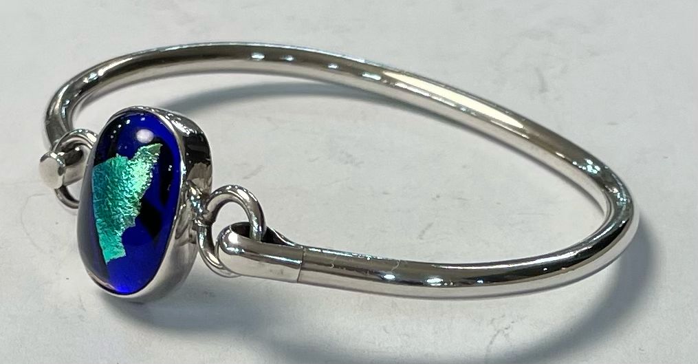 BRAZALETE CON DICROICO EN PLATA  LEY 925