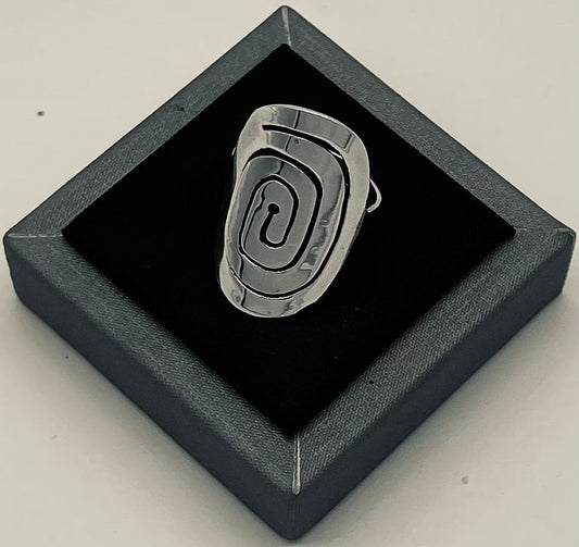 Anillo Plata Ley 925, vista frontal