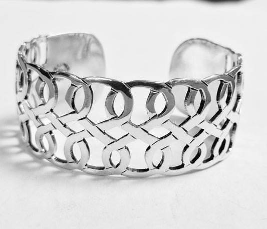 Brazalete en Plata Ley 925, vista frontal