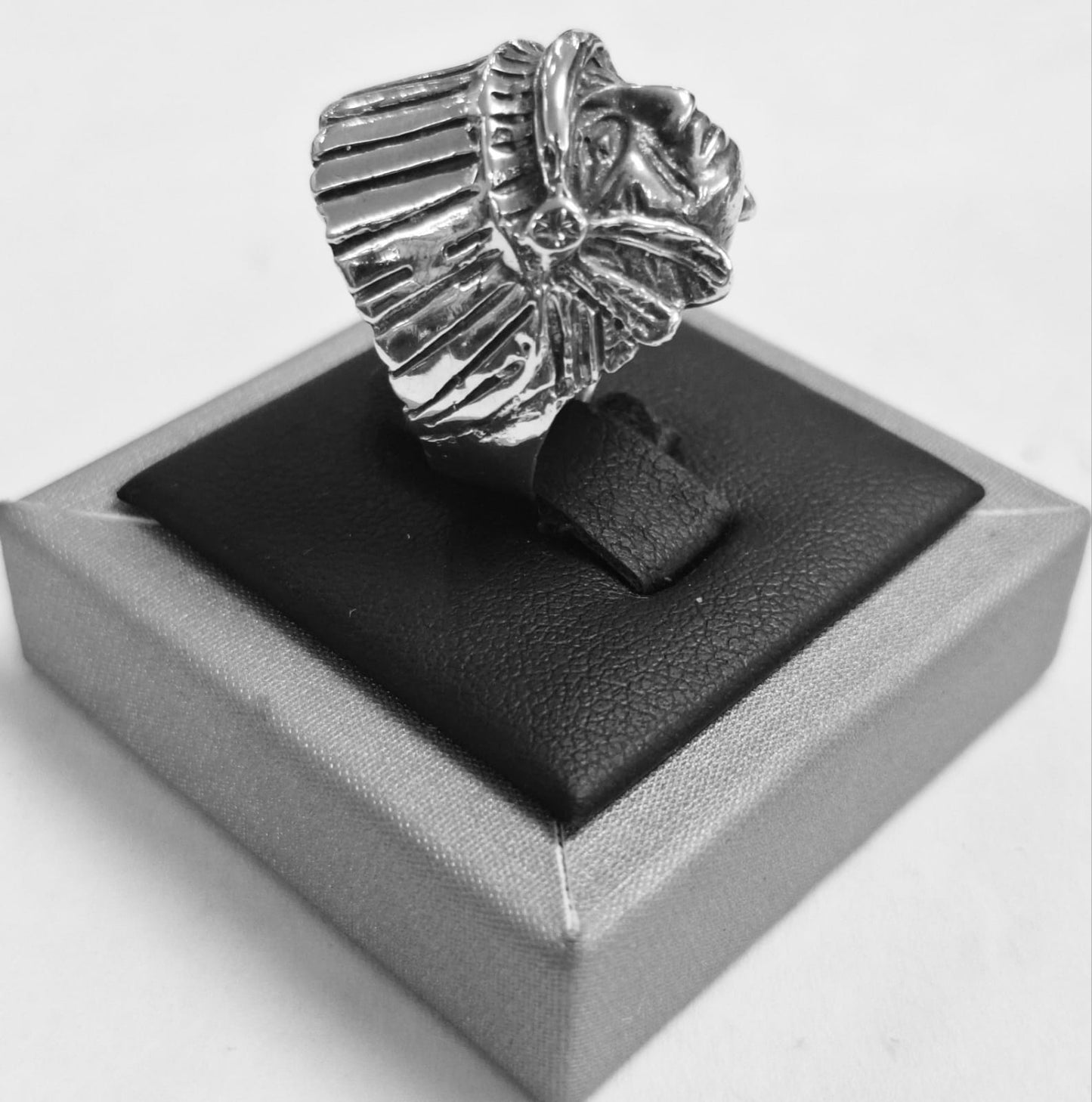 ANILLO INDIO EN PLATA LEY 925