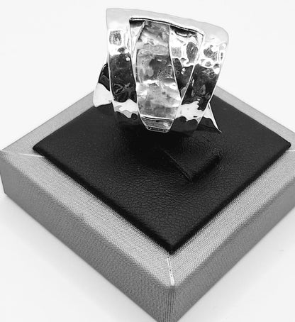 Anillo Martillado Plata 925