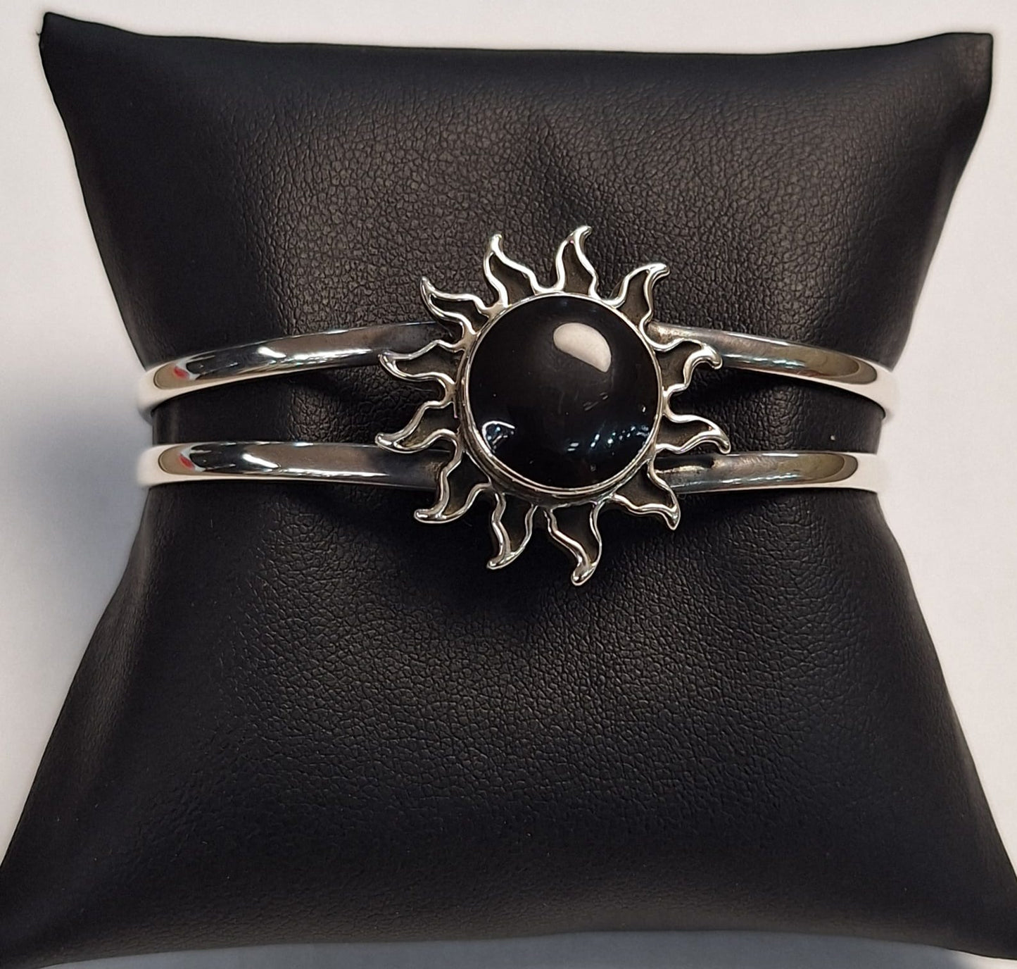 BRAZALETE CON OBSIDIANA EN PLATA LEY 925