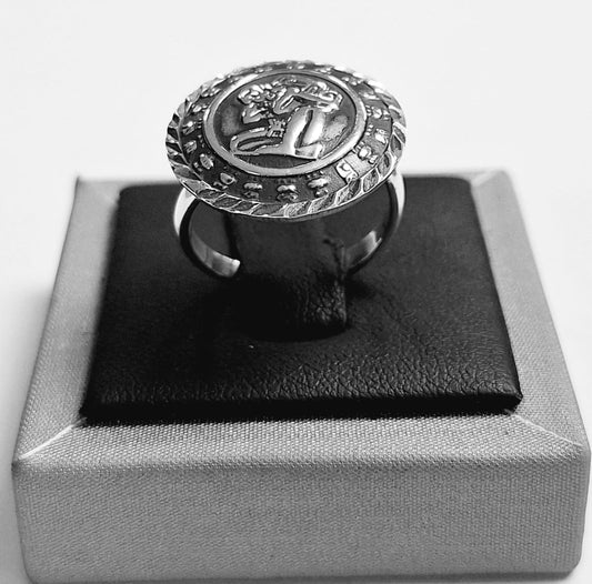 ANILLO CALENDARIO MAYA PLATA  950