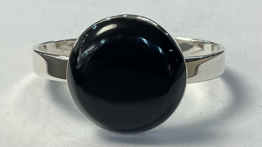 BRAZALETE CON OBSIDIANA EN PLATA LEY 925