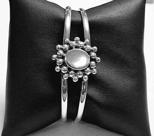 Brazalete en Plata Ley 925, vista frontal