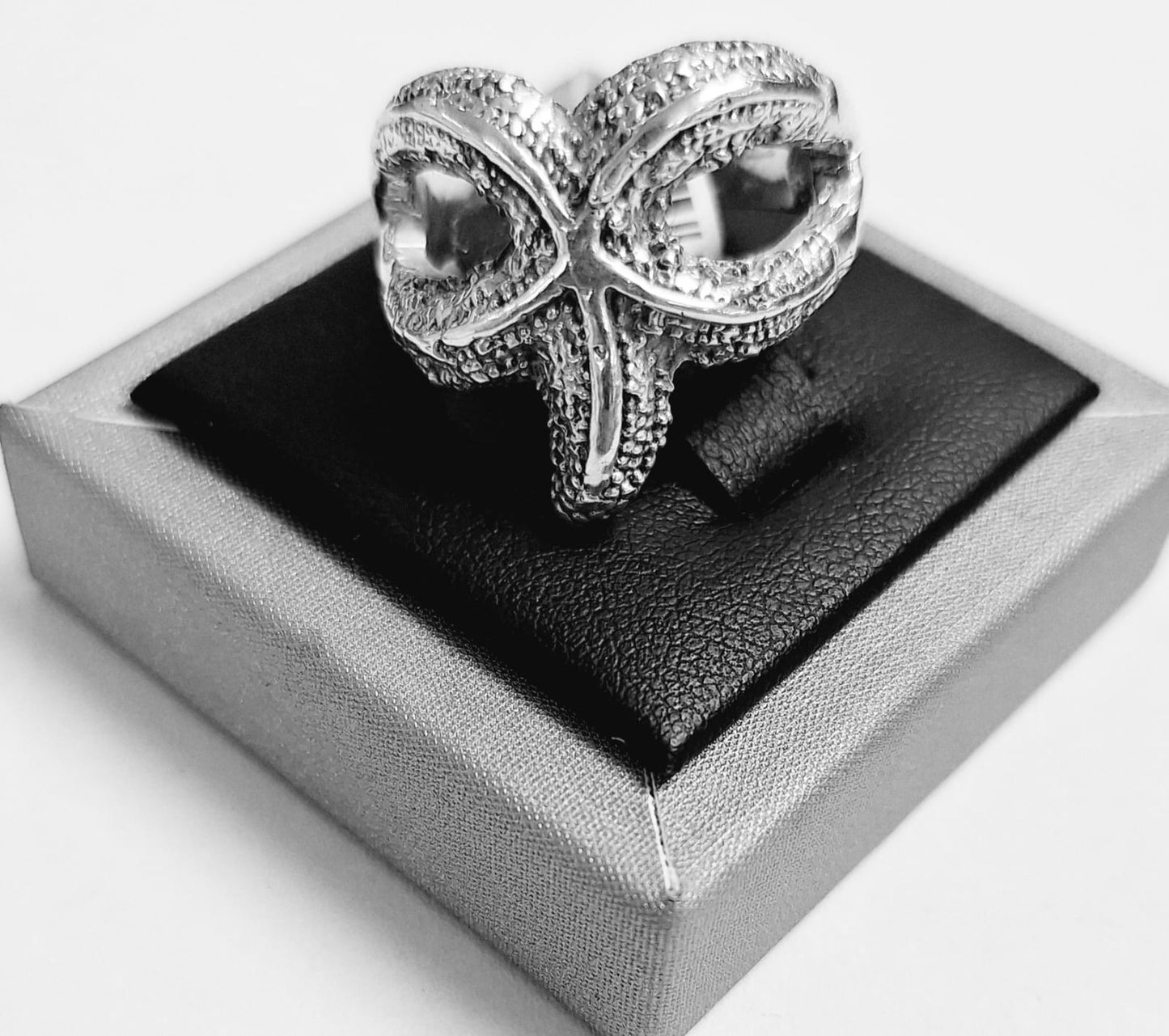 ANILLO ESTRELLA DE MAR EN PLATA LEY 925