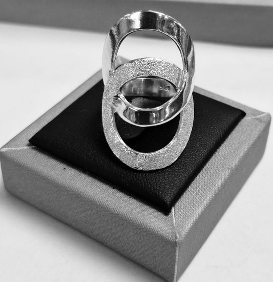 ANILLO DIAMANTADA PLATA LEY 925