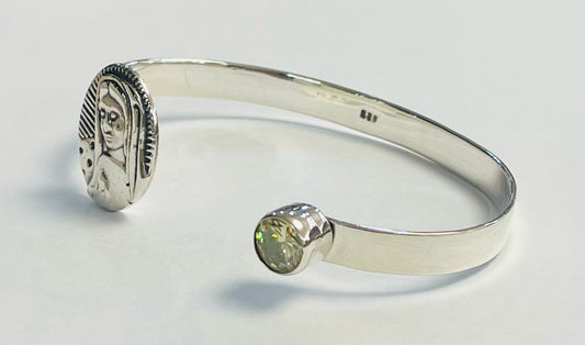 Brazalete en Plata Ley 925, vista frontal