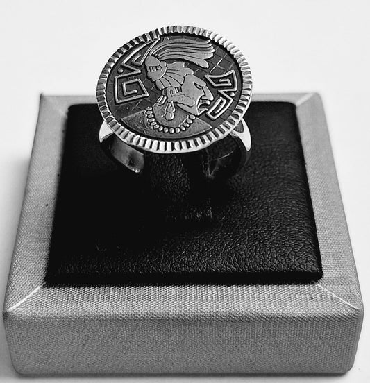 ANILLO CABEZA DE PALENQUE EN PLATA LEY 925